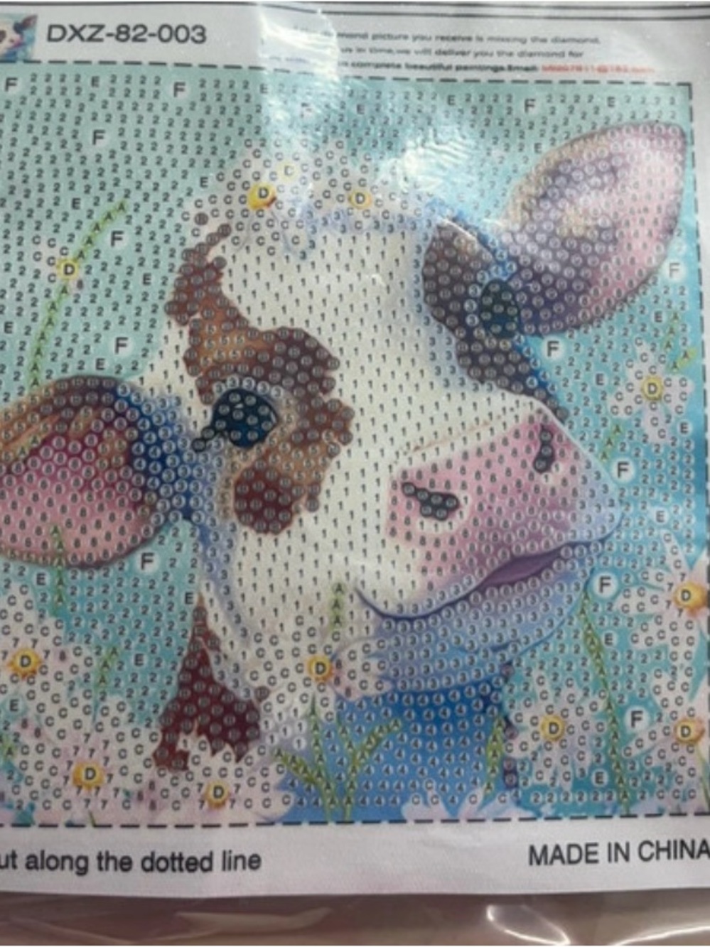 Playful Pastel Cow Canvas Art - White & Pink Home Art